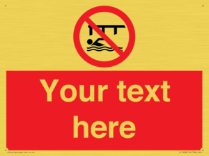 Custom Do not swim in the vicinity of piers